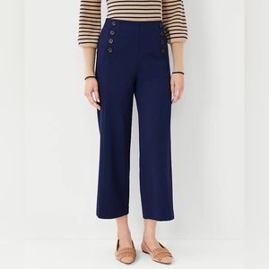 Ann Taylor Wide Leg Sailor Pant, Navy Blue